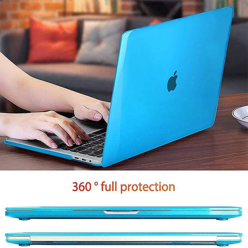 Transparent Sky Blue Macbook case customizable-BELKCASE