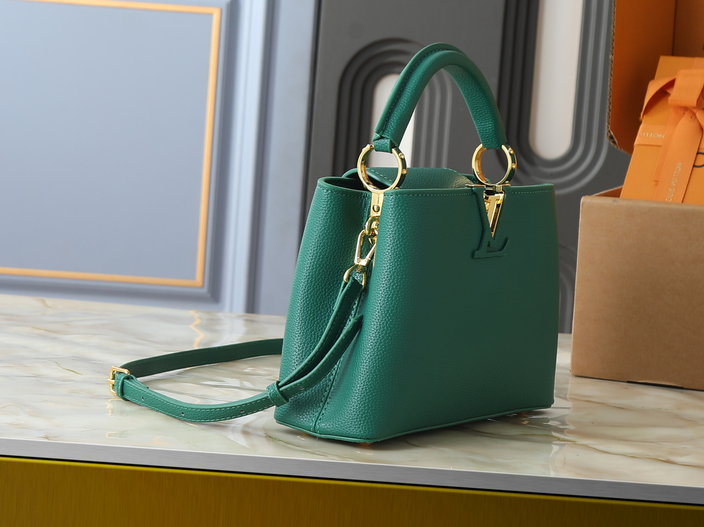 Louis Vuitton My Capucines Leather  Handbag