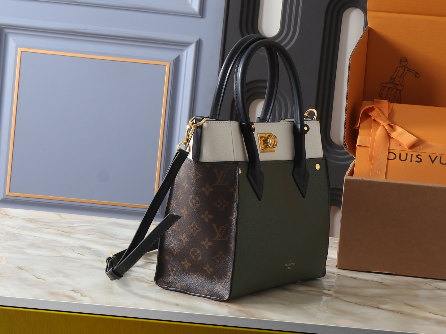 Louis Vuitton Mahina On My Side PM Summer Gold Leather Tote Bag