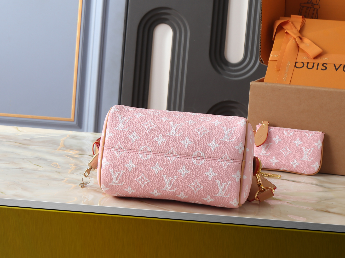 Louis Vuitton Calfskin Monogram Speedy P9 Bandouliere Handbag