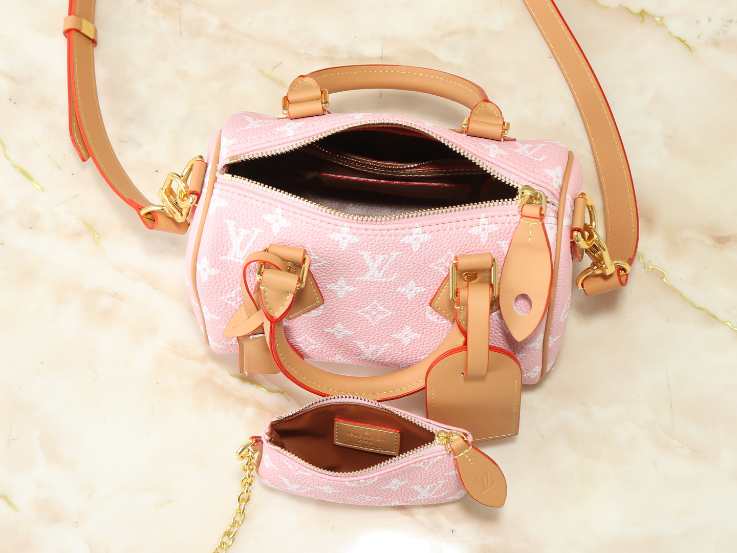 Louis Vuitton Calfskin Monogram Speedy P9 Bandouliere Handbag