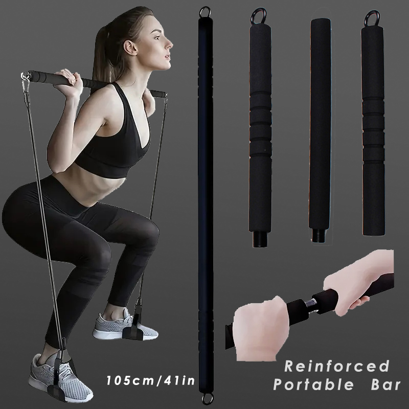 Reinforced Portable Pilates Bar（Detachable Workout Bar）-SilasGo