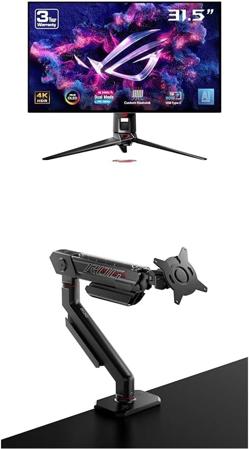   Swift OLED 27” 1440P Gaming Monitor (PG27AQDP) - WOLED, QHD, 480Hz, 0.03ms, G-SYNC Compatible, Custom Heatsink, AI Assistant, DisplayHDR400 True Black, 99% DCI-P3, True 10-bit, DisplayWidget