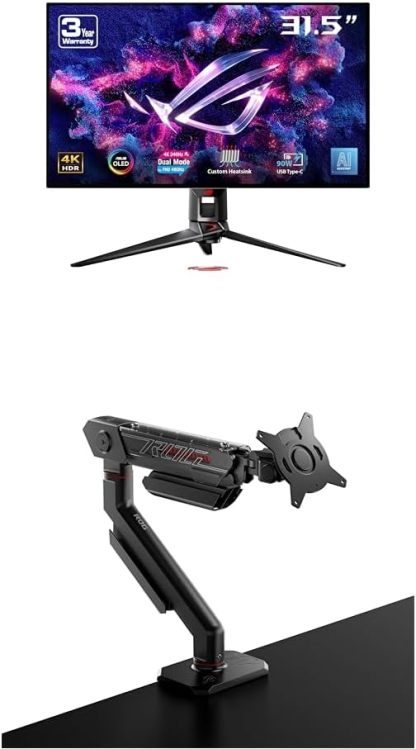   Swift OLED 27” 1440P Gaming Monitor (PG27AQDP) - WOLED, QHD, 480Hz, 0.03ms, G-SYNC Compatible, Custom Heatsink, AI Assistant, DisplayHDR400 True Black, 99% DCI-P3, True 10-bit, DisplayWidget