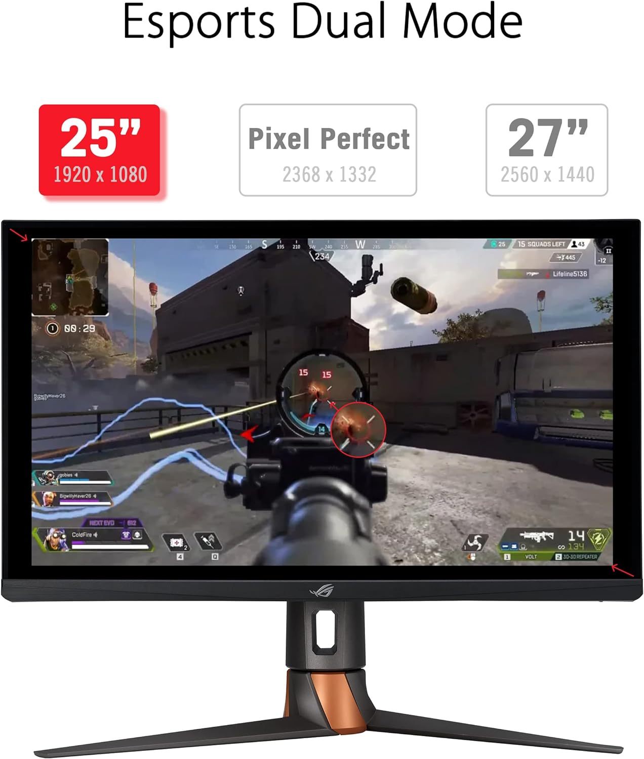   Swift 360Hz 27” 1440P HDR Gaming Monitor (PG27AQN) - QHD (2560 x 1440), Fast IPS, 1ms, G-SYNC, Eye Care, HDMI, DisplayPort, USB, Ergonomic Design, VESA Wall Mountable, HDR10, DisplayHDR600