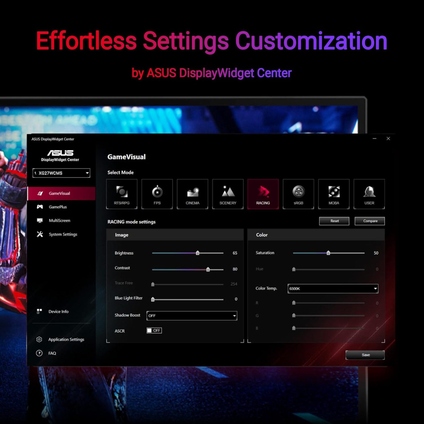 Strix 25” (24.5” viewable) Esports Gaming Monitor (XG259QNS) - Full HD, 380Hz, 0.3ms, Fast IPS, Extreme Low Motion Blur Sync, FreeSync Premium, DisplayWidget, Ergonomic, 3 yr Warranty