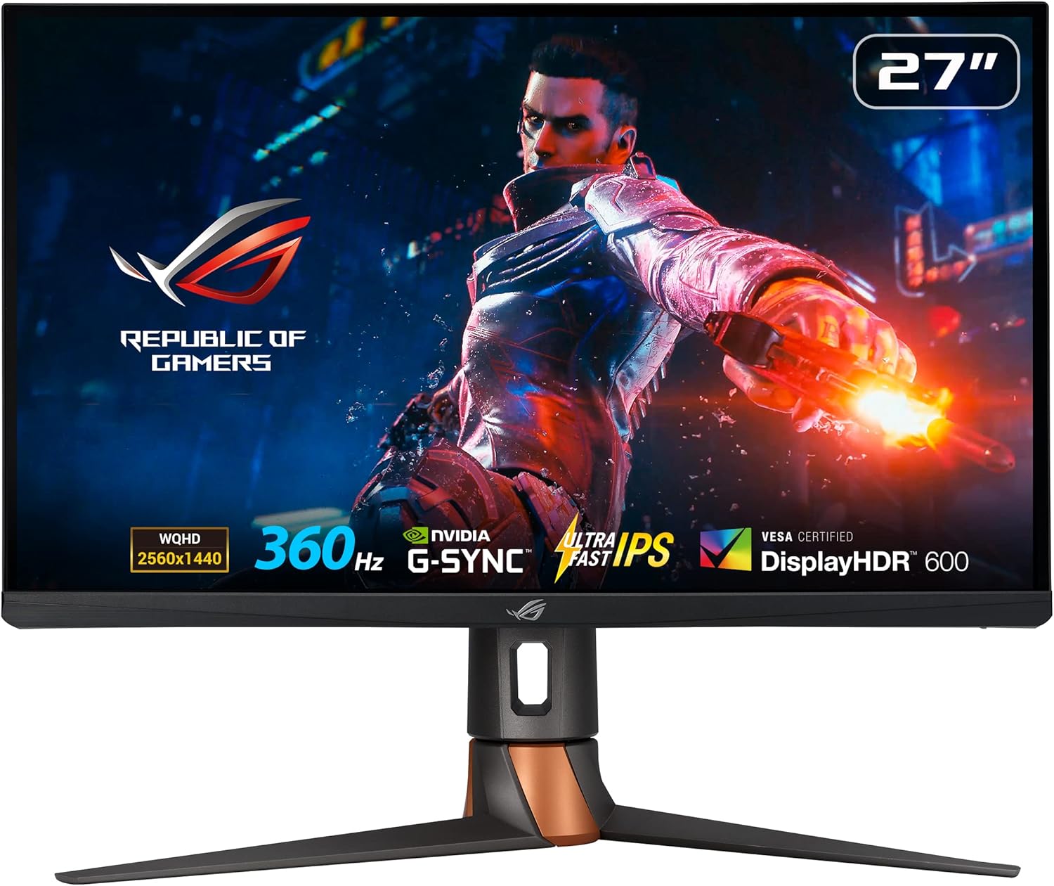   Swift 360Hz 27” 1440P HDR Gaming Monitor (PG27AQN) - QHD (2560 x 1440), Fast IPS, 1ms, G-SYNC, Eye Care, HDMI, DisplayPort, USB, Ergonomic Design, VESA Wall Mountable, HDR10, DisplayHDR600
