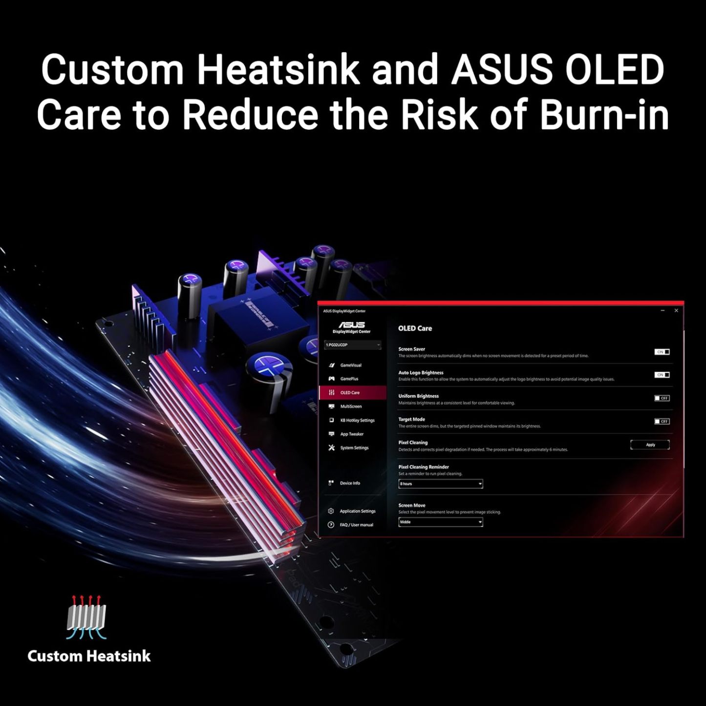   Swift OLED 27” 1440P Gaming Monitor (PG27AQDP) - WOLED, QHD, 480Hz, 0.03ms, G-SYNC Compatible, Custom Heatsink, AI Assistant, DisplayHDR400 True Black, 99% DCI-P3, True 10-bit, DisplayWidget