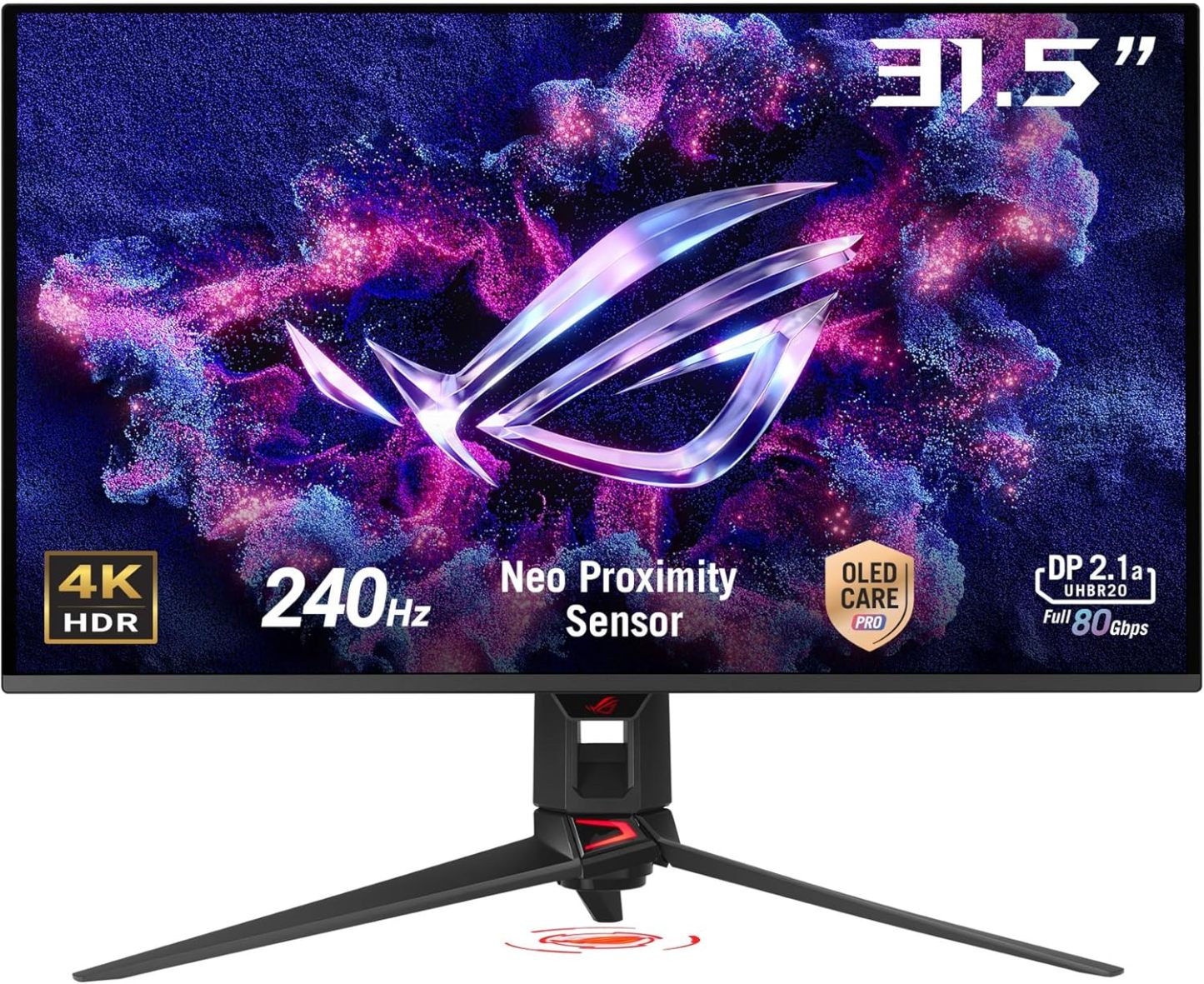 Swift 32” 4K OLED Gaming Monitor (PG32UCDMR) ― 4K (3840 x 2160), QD-OLED, 240Hz, 0.03ms, G-SYNC Compatible, 99% DCI-P3, USB-C 90W, DisplayWidget, DisplayPort 2.1, 3 yr Warranty