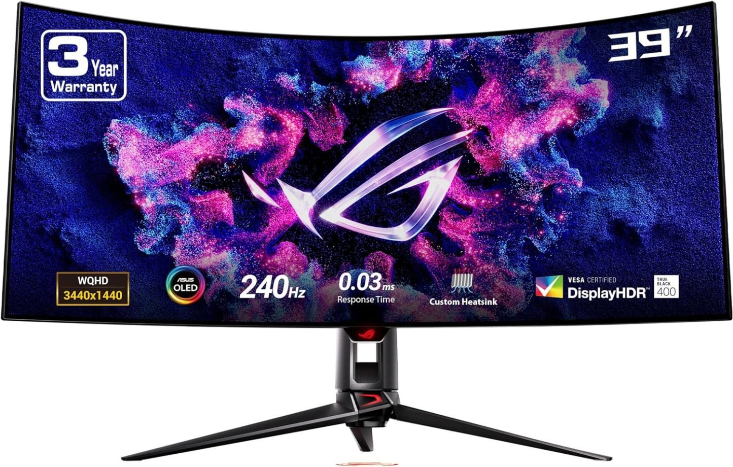 Swift 32” 4K OLED Gaming Monitor (PG32UCDM) - UHD (3840 x 2160), QD-OLED, 240Hz, 0.03ms, G-SYNC Compatible, Custom Heatsink, Graphene Film, 99% DCI-P3, True 10-bit, 90W USB-C