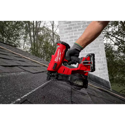 🎉M18 FUEL 18-Volt Lithium-Ion Brushless Cordless Coil Roofing Nailer (Tool Only)