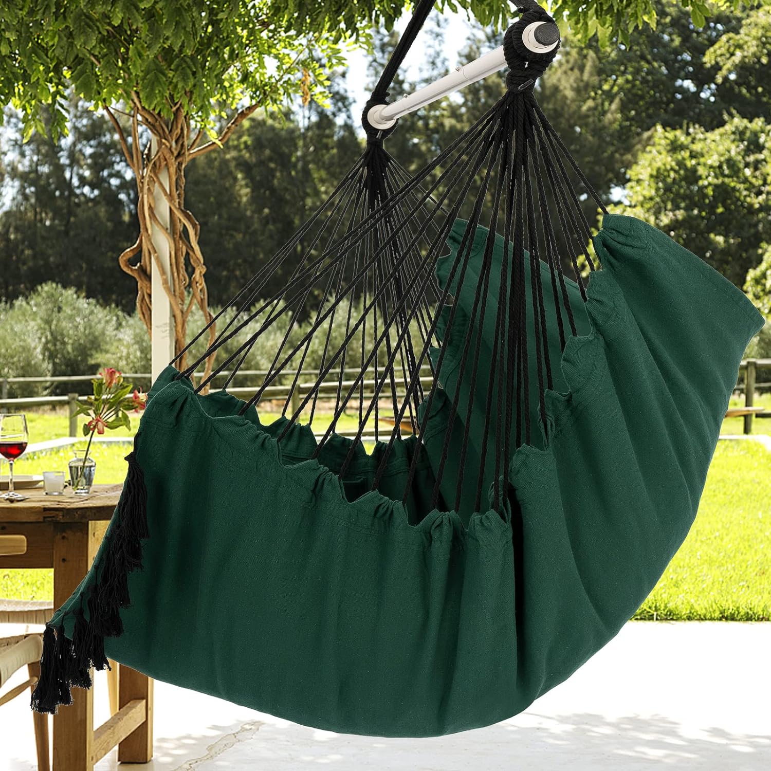 Hammock Chair Hanging Rope Swing, Max 500 Lbs