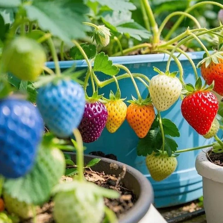 Potted Rainbow Strawberry Seeds