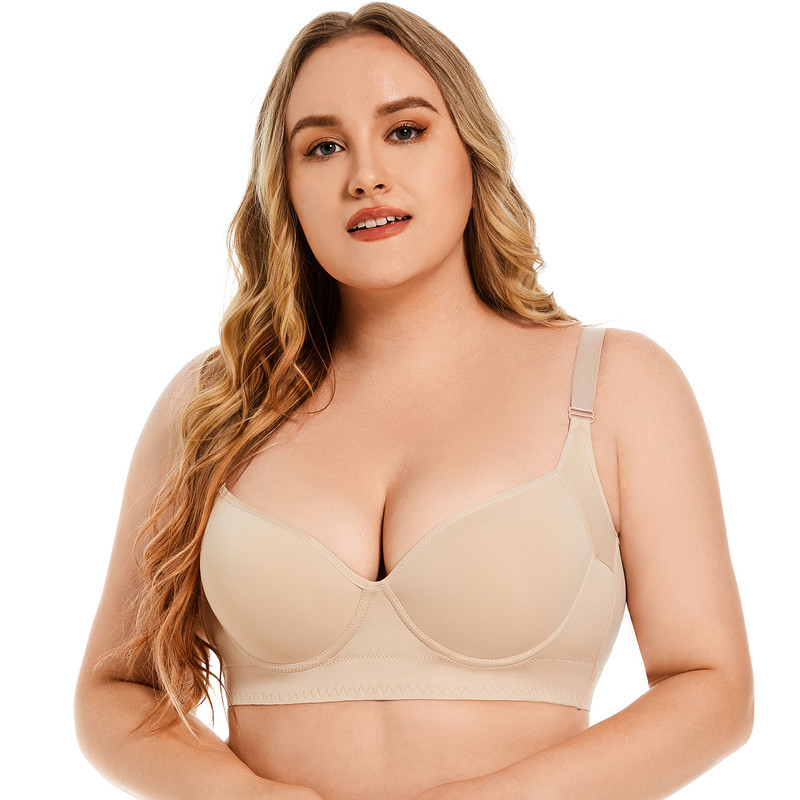 🔥BUY 1 GET 1 FREE(Add 2 Pcs To Cart)🔥Women's Deep Cup Bra Hide Back Fat Full Back Coverage Push Up Bra With Shapewear Incorporated