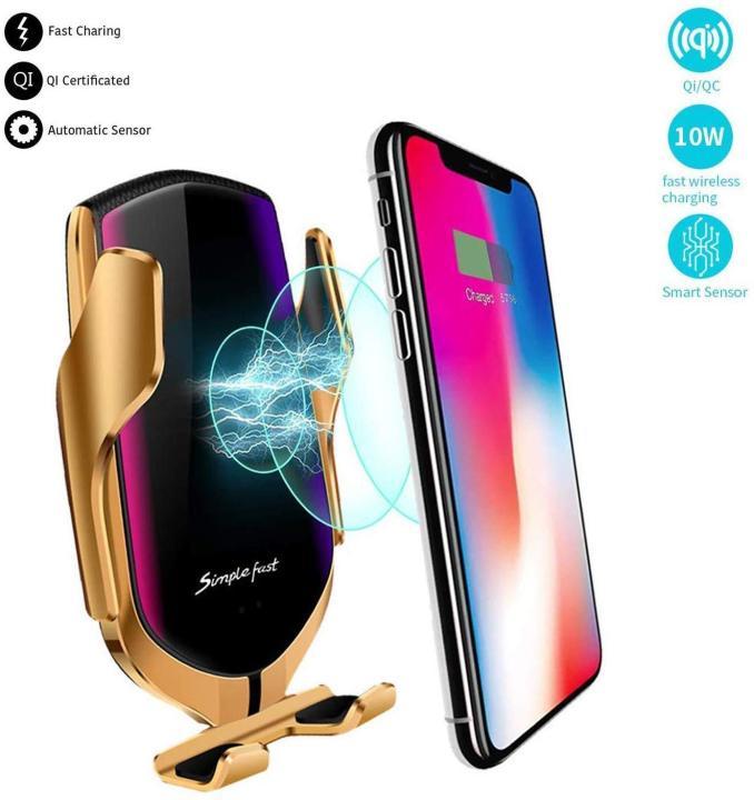 (LAST DAY PROMOTIONS- Save 50% OFF)-Wireless Automatic Sensor Car Phone Holder And Charger