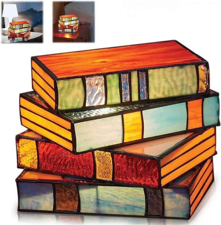 2023 New Vintage Table Lamp-Light up Stacked Books Lamp