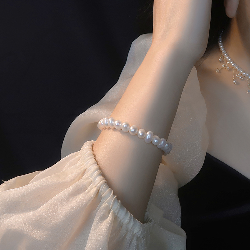 Light luxury simple pearl drop bracelet