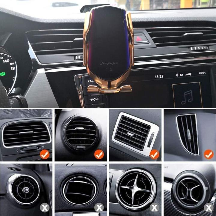 (LAST DAY PROMOTIONS- Save 50% OFF)-Wireless Automatic Sensor Car Phone Holder And Charger