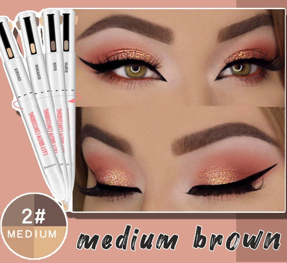 (🔥HOT SALE NOW-Buy 1 Get 1 Free🔥) 4-in-1 Brow Contour & Highlight Pen