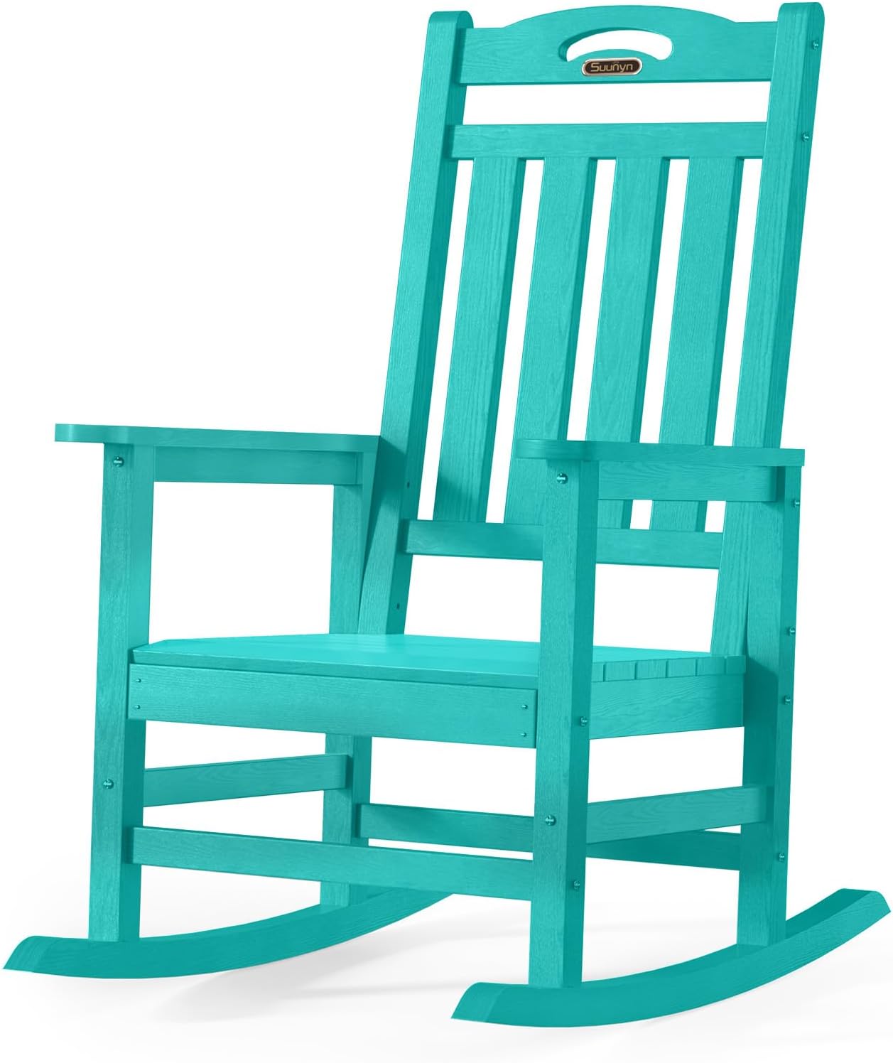 All Weather Resistant Rocking Chairs for Patio, 380lbs Weight Capacity, Lake Blue