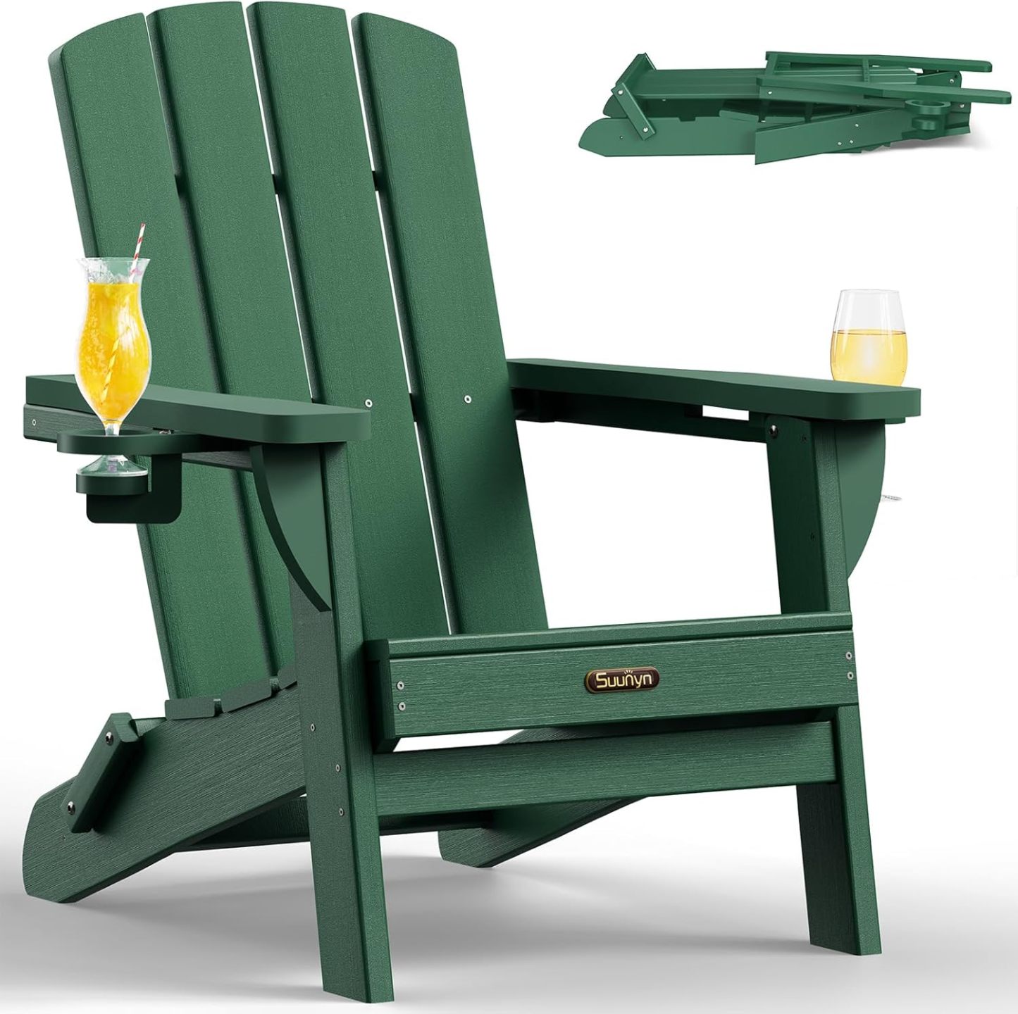 Outdoor Lawn Chair for Patio Garden (Green)