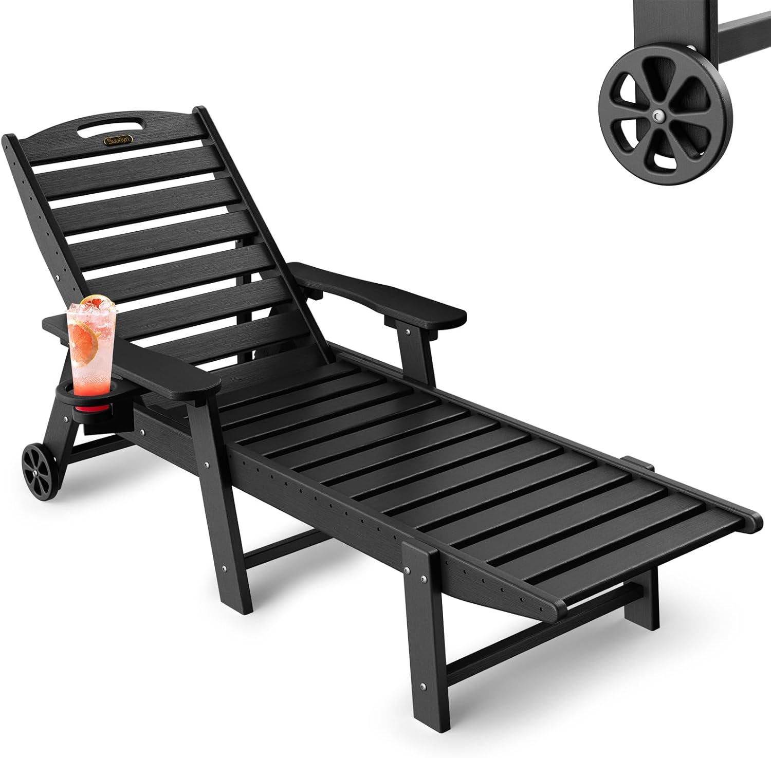 Lounge Chair Outdoor, Black