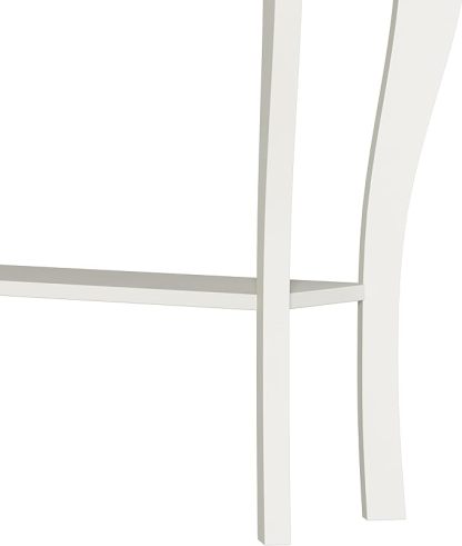 Narrow Farmhouse Console Table with Drawer, Chic Accent Sofa Entryway Table with Shelves for Entryway, Living Room, Hallway, Antique White & Brown