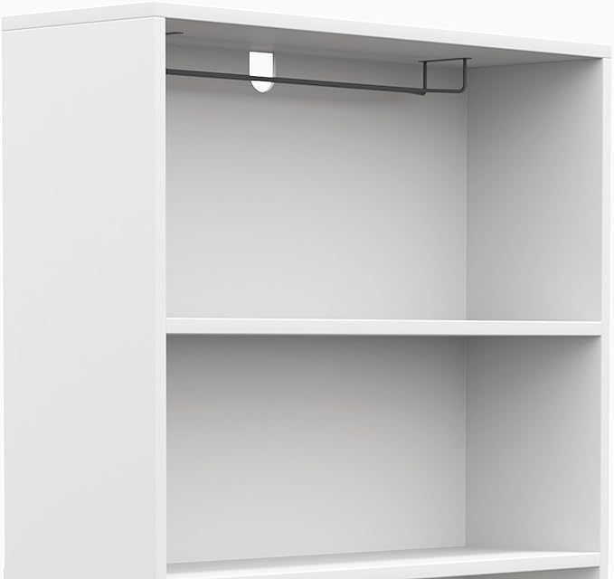 Bar Cabinet with Sliding Barn Door, 68'' Tall Freestanding Kitchen Cabinet