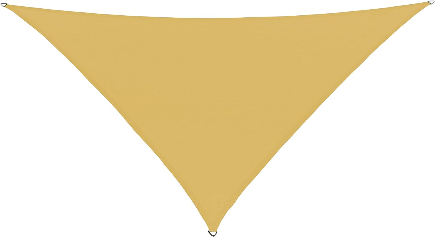 95% UV Block Shade and Sun Shield, Medium 18' Triangle Shade Sail Including Hardware Kit, Sahara Tan