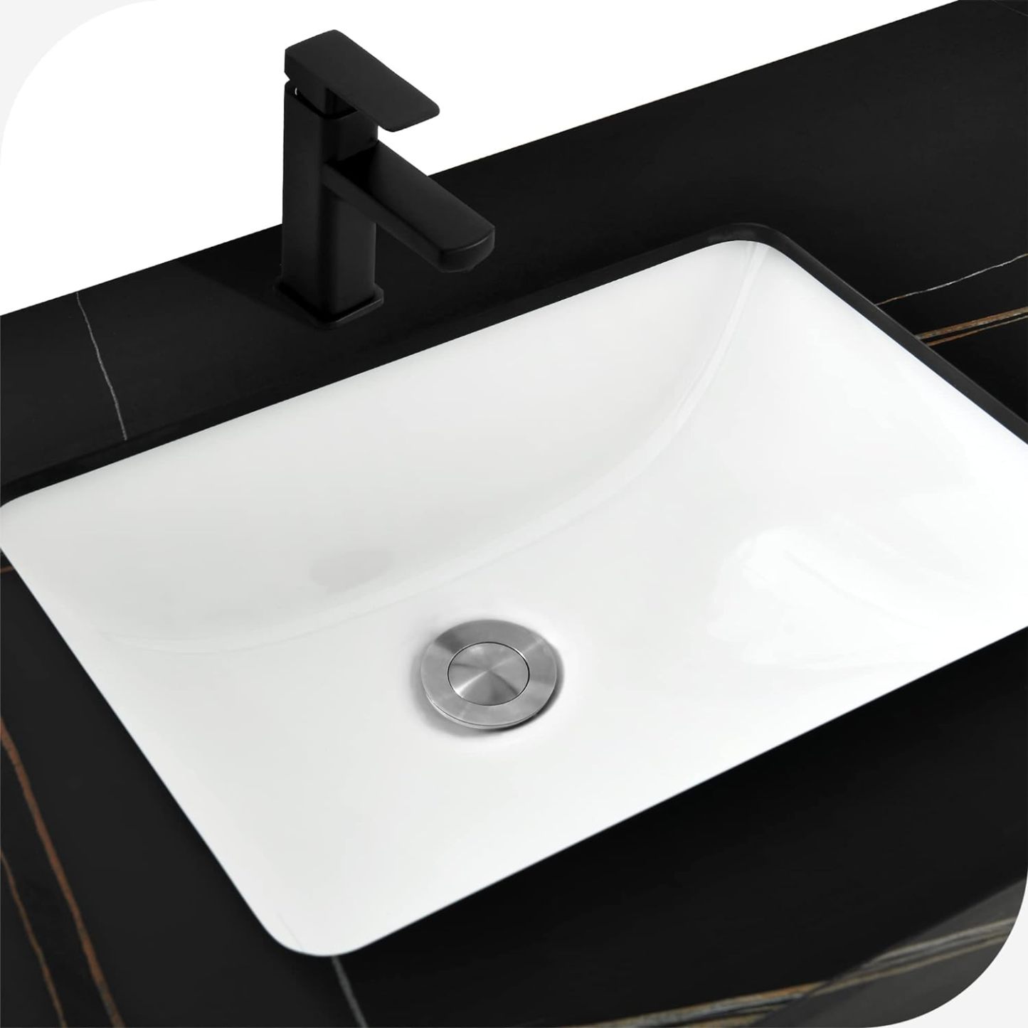48 Inch Floating Bathroom Vanity, Wall Mounted Bathroom Vanity with Ceramic Basin Sink