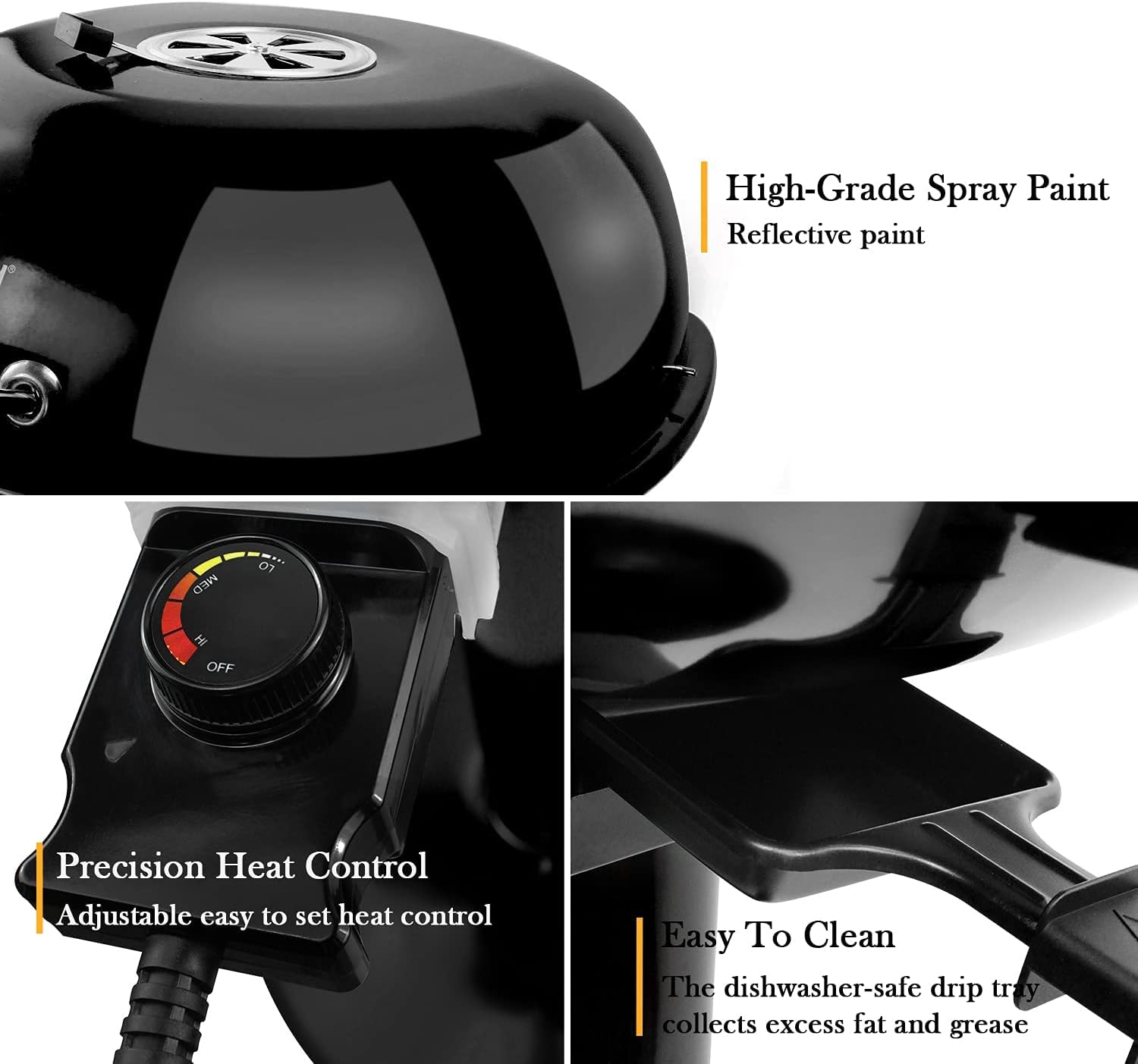 Electric BBQ Grill Techwood 15-Serving Indoor/Outdoor Electric Grill for Indoor & Outdoor Use