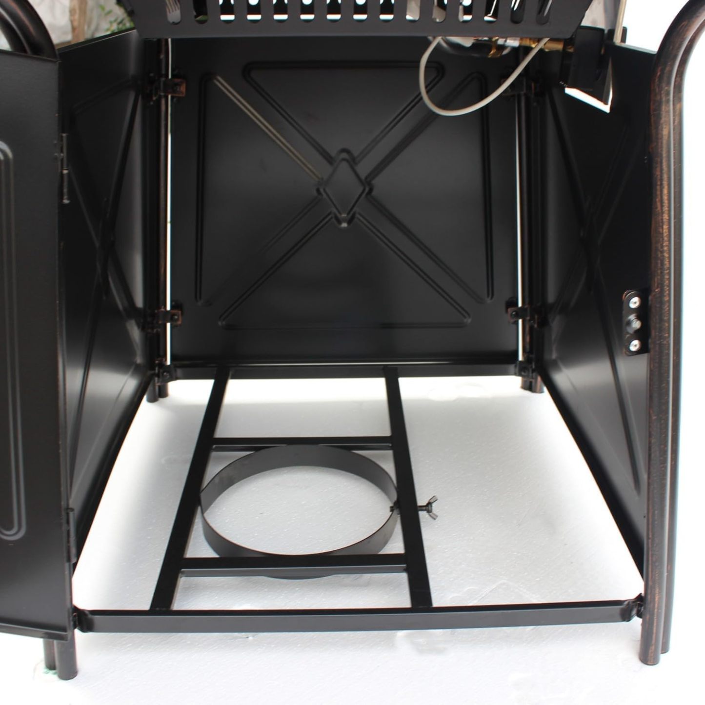 28" Fire Pit Table,Gas Fire Pits for Outside Patio,50000 BTU Propane Fire Pits with Lid &Lava Rocks