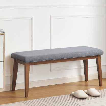 Upholstered Bench for Bedroom End of Bed,42.5-inch Entryway Bench for Living Room