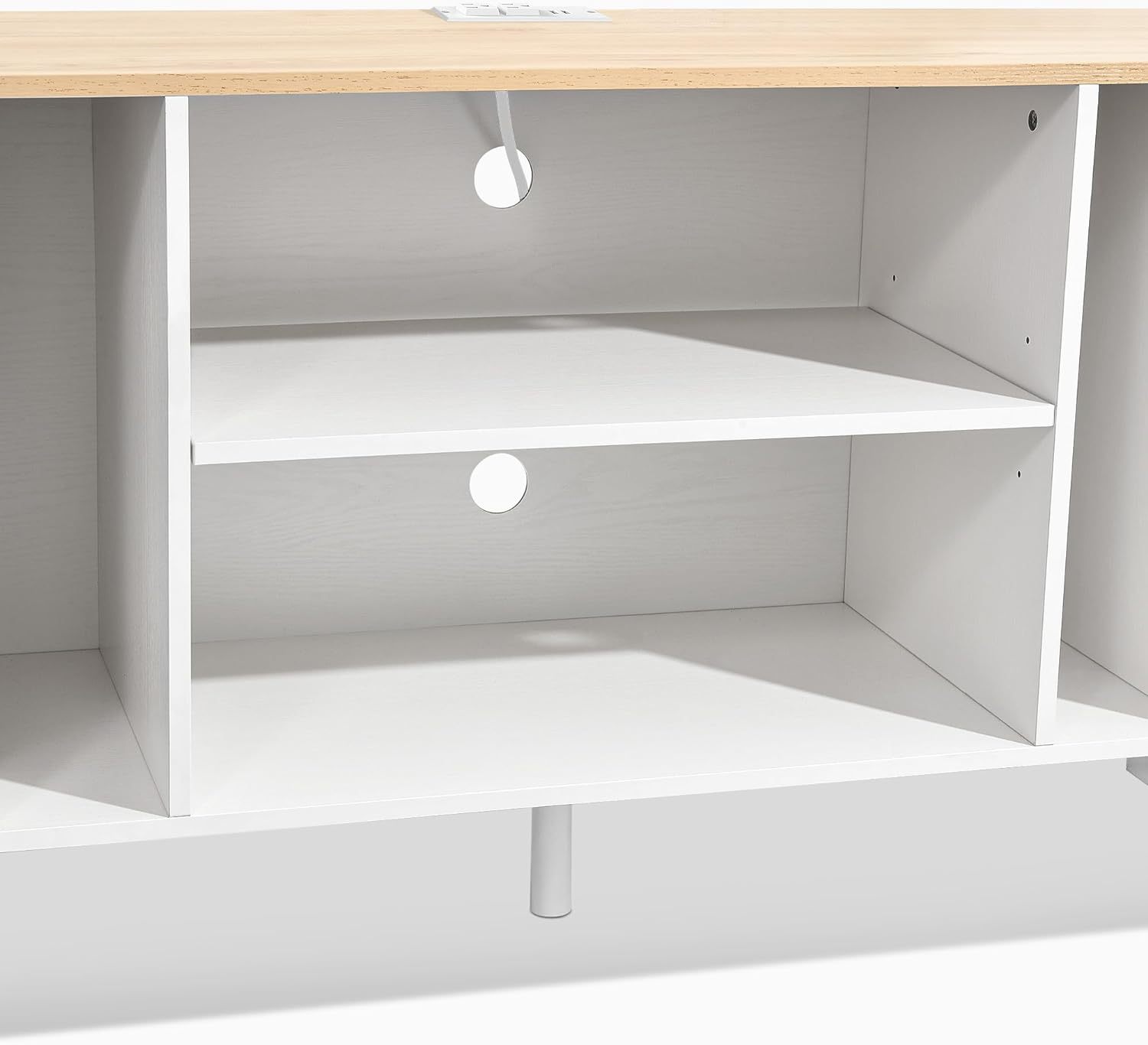 Modern TV Stand for 75 inch TV, 65 Inch Farmhouse Entertainment Center