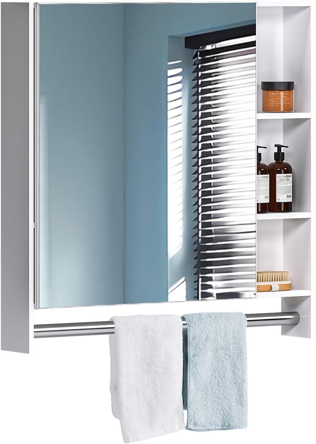 Bathroom Cabinet with Mirror, Multipurpose Wall Cabinet