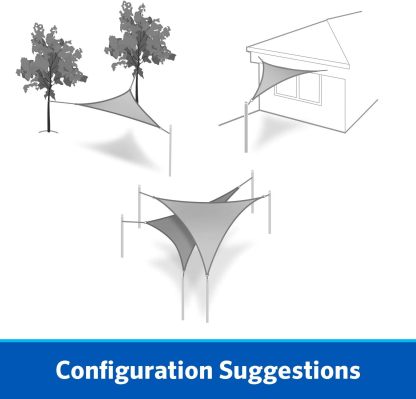 18' Triangle Sapphire w Kit Shadesail