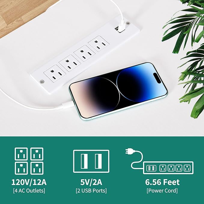 Gold L Shaped Desk with Drawers, 55" Reversible Computer Desk with Power Outlets & LED Lights