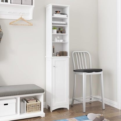 Bathroom Tall Cabinet, Bathroom Floor Storage Cabinet with Shelves