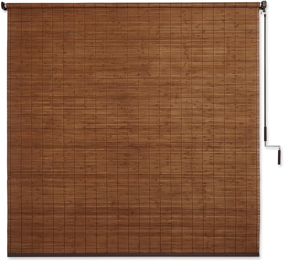 Outdoor Cordless Sun Blocking Roller Shade,6' x 6'