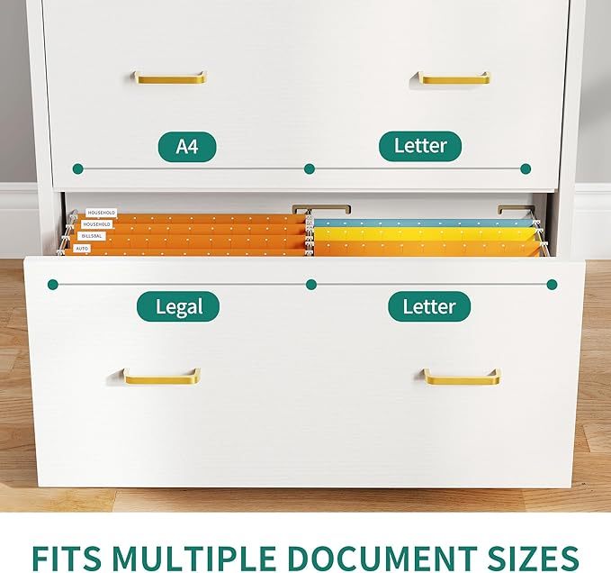 Wood File Cabinets, Heavy Duty Garage Tool Cabinets with Charging Station