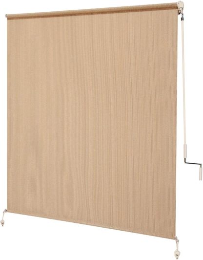 Outdoor Roller Shade, 4' x 6', Almond