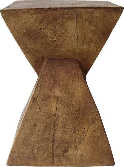 Outdoor Lightweight Concrete Accent Table, Natural