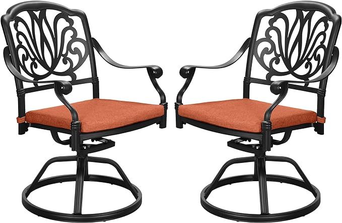 Patio Dining Chairs Swivel Set of 2