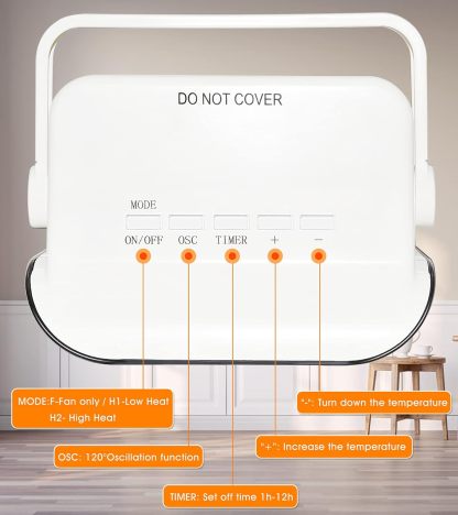 Space Heater - 1500W Portable Electric Heater with Remote, Fast Heating Ceramic Tower Heater Fan