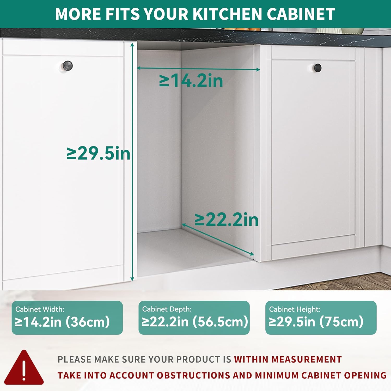 43 Quart Pull Out Trash Can Under Cabinet, Heavy Duty Trash Can with Soft-Close Slide and Door Mounting Kit