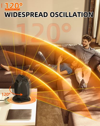 Outdoor Heaters for Patio, 1500W Portable Greenhouse Heater with 120° Oscillating