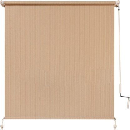 Outdoor Roller Shade, 4' x 6', Almond