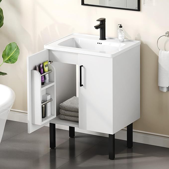 24 Inch Bathroom Vanity with Undermount Sink Combo