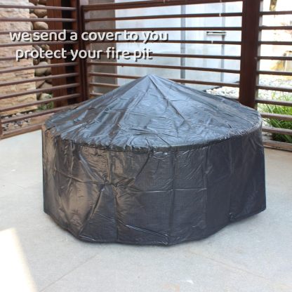 30" Portable Fire Pits for Outside, Wood Burning Outdoor Fire Pit with Waterproof Cover & Fire Poker