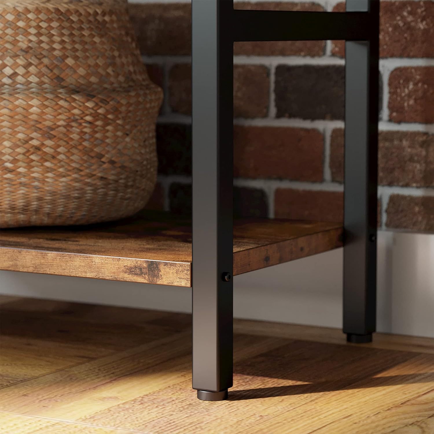 Bookcases and Bookshelves Triple Wide 5 Tiers Industrial Bookshelf, Large Etagere Bookshelf Open Display Shelves with Metal Frame for Living Room Bedroom Home Office